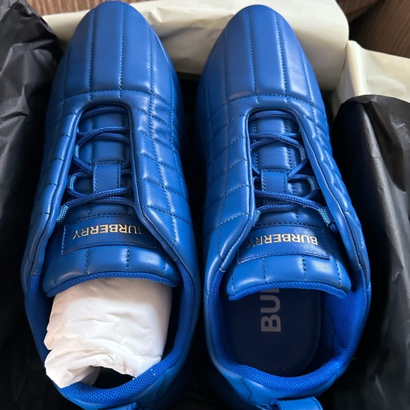 burberry leather classic quilted trainer - Picture 5 of 8